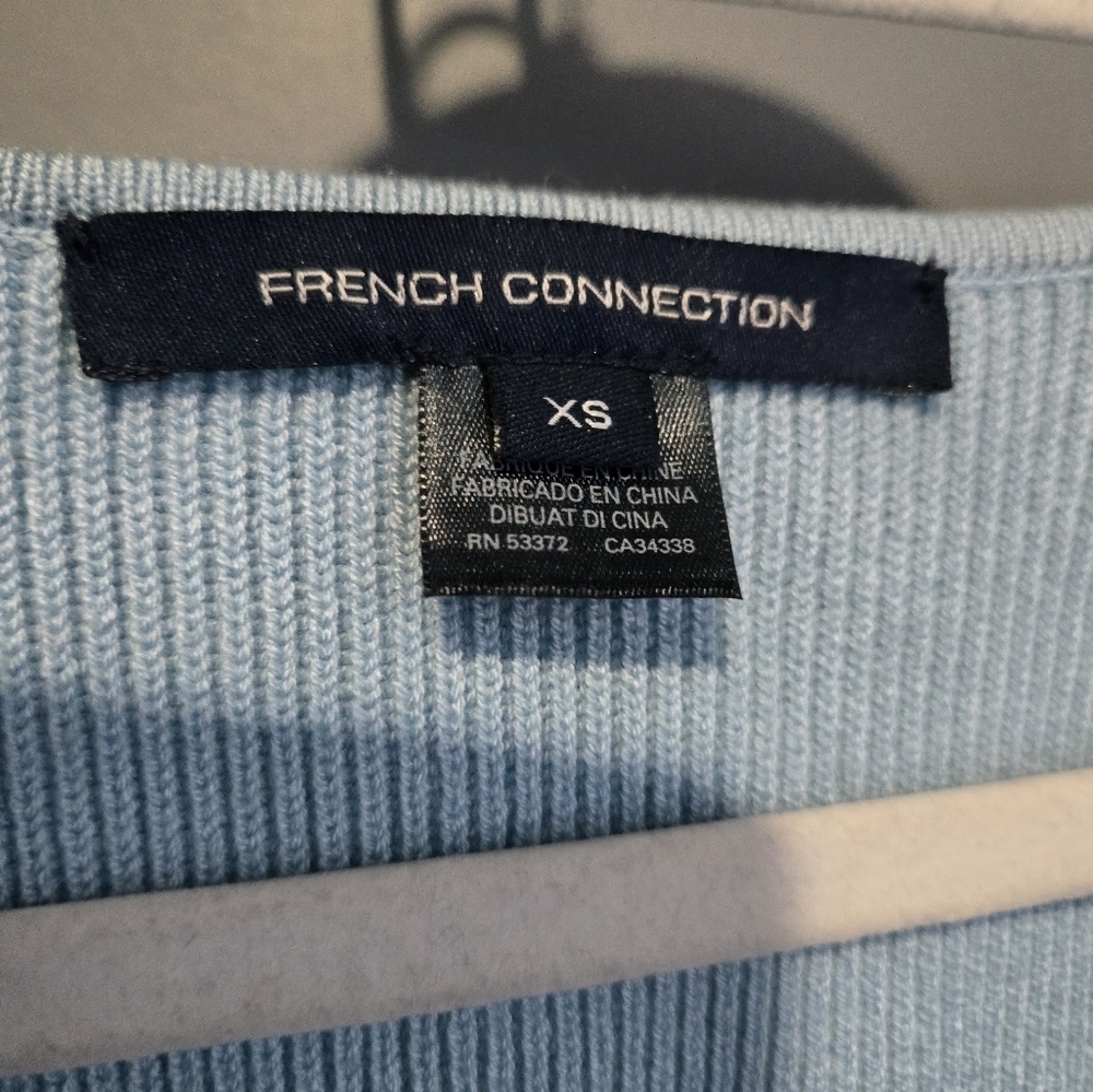 NWT WOMENS FRENCH CONNECTION Square Neck Puff Sleeve Pullover Sweater - Picture 4 of 5